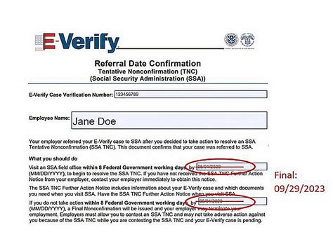 NOTE: All documents must be unexpired Names should appear on Form IAll documents must be unexpired. . What does an e verify ssa or dhs final nonconfirmation case result mean